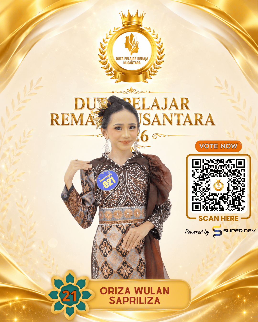 Oriza Wulan Sapriliza - SMPN 8 PALEMBANG